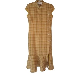 Drop Waist Plaid Dress